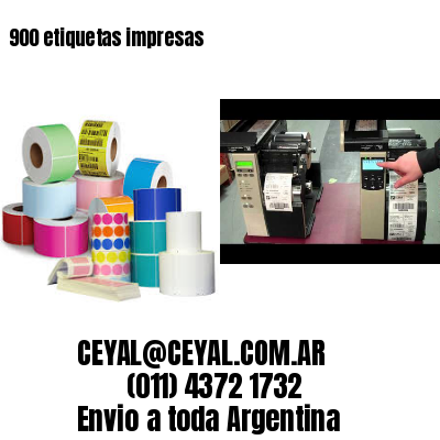 900 etiquetas impresas