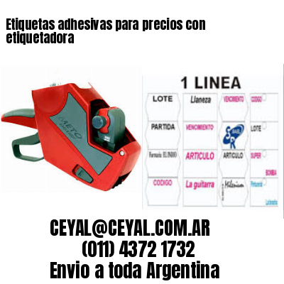 Etiquetas adhesivas para precios con etiquetadora