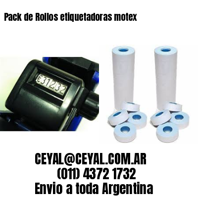 Pack de Rollos etiquetadoras motex