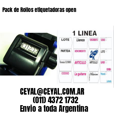 Pack de Rollos etiquetadoras open