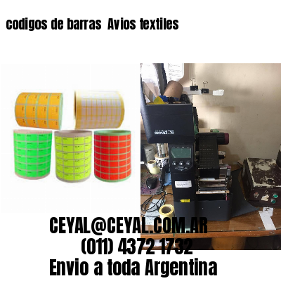 codigos de barras 	Avios textiles