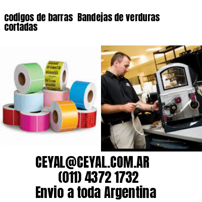 codigos de barras 	Bandejas de verduras cortadas