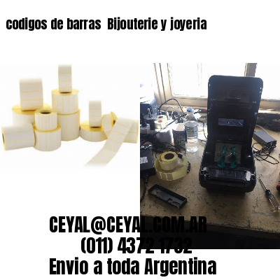 codigos de barras 	Bijouterie y joyeria