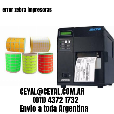error zebra impresoras