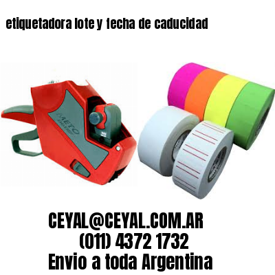 etiquetadora lote y fecha de caducidad