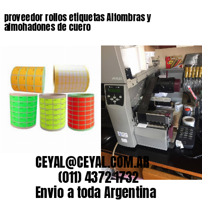 proveedor rollos etiquetas Alfombras y almohadones de cuero