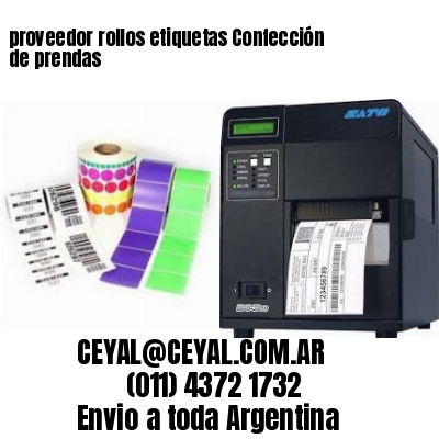 proveedor rollos etiquetas Confección de prendas
