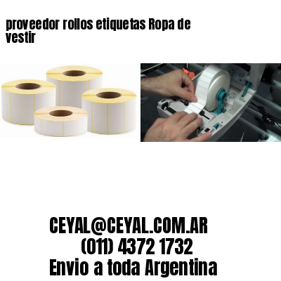 proveedor rollos etiquetas Ropa de vestir