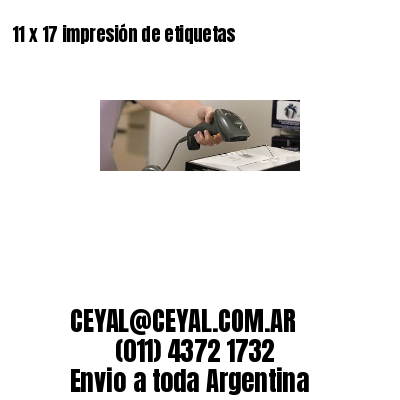 11 x 17 impresión de etiquetas