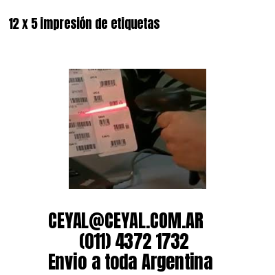 12 x 5 impresión de etiquetas