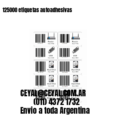 125000 etiquetas autoadhesivas