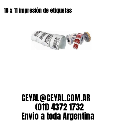 18 x 11 impresión de etiquetas