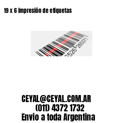 19 x 6 impresión de etiquetas