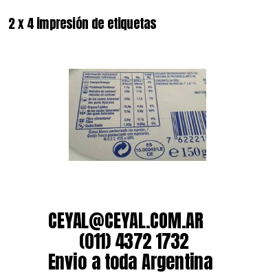 2 x 4 impresión de etiquetas