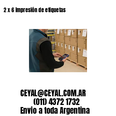 2 x 6 impresión de etiquetas