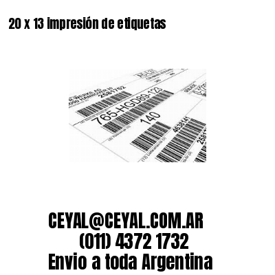 20 x 13 impresión de etiquetas