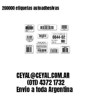 200000 etiquetas autoadhesivas