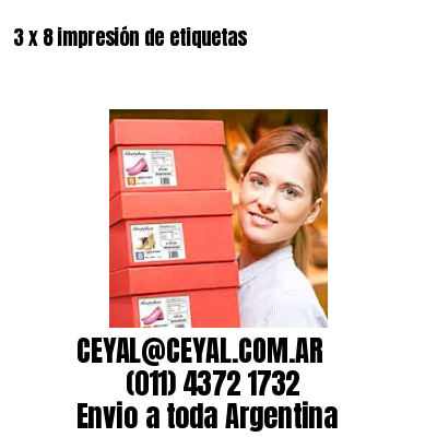  3 x 8 impresión de etiquetas 