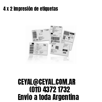 4 x 2 impresión de etiquetas