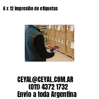 6 x 12 impresión de etiquetas