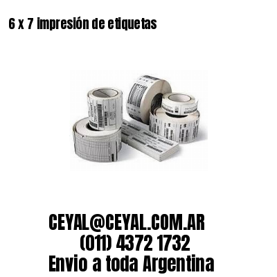 6 x 7 impresión de etiquetas