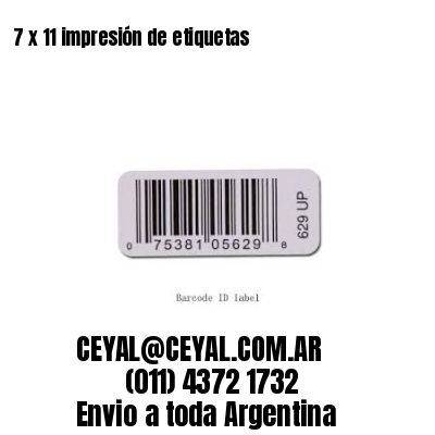 7 x 11 impresión de etiquetas