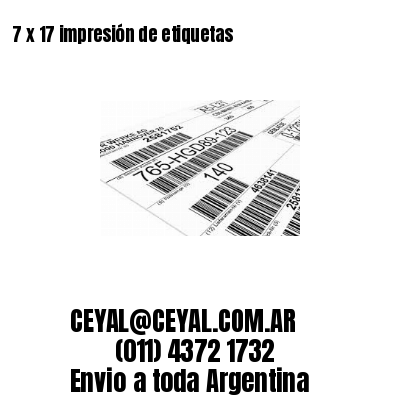 7 x 17 impresión de etiquetas