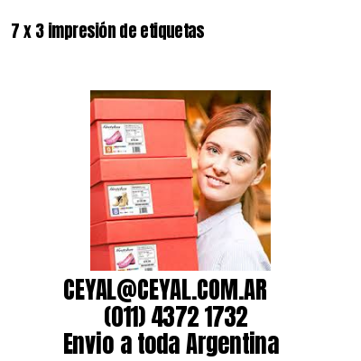 7 x 3 impresión de etiquetas