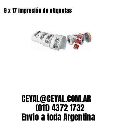 9 x 17 impresión de etiquetas