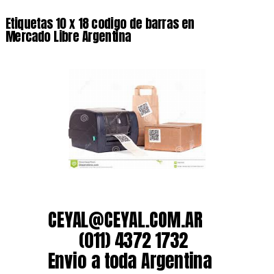 Etiquetas 10 x 18 codigo de barras en Mercado Libre Argentina