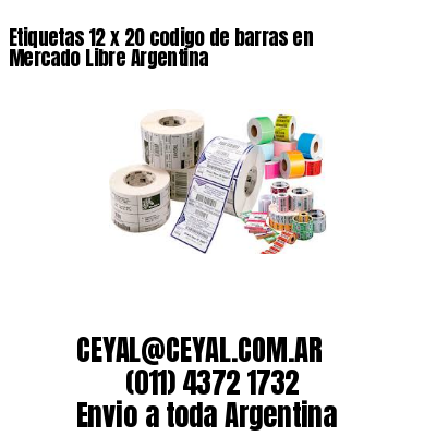 Etiquetas 12 x 20 codigo de barras en Mercado Libre Argentina