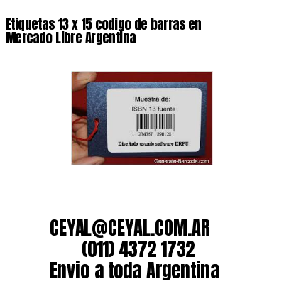 Etiquetas 13 x 15 codigo de barras en Mercado Libre Argentina