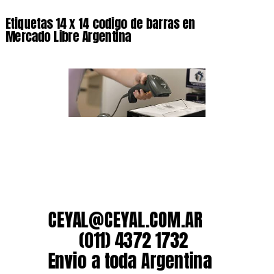 Etiquetas 14 x 14 codigo de barras en Mercado Libre Argentina