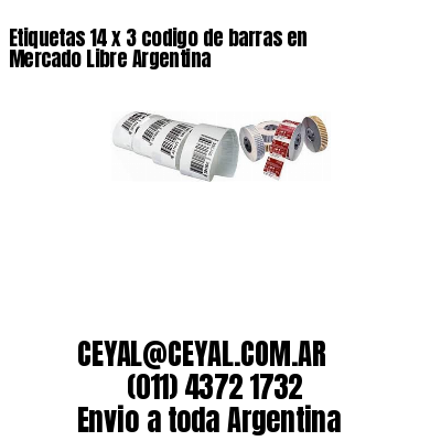 Etiquetas 14 x 3 codigo de barras en Mercado Libre Argentina