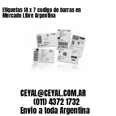 Etiquetas 14 x 7 codigo de barras en Mercado Libre Argentina