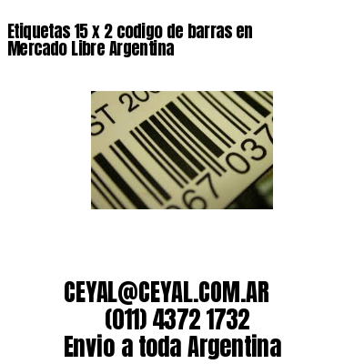 Etiquetas 15 x 2 codigo de barras en Mercado Libre Argentina