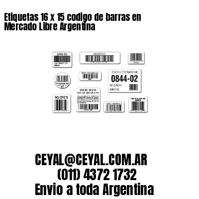 Etiquetas 16 x 15 codigo de barras en Mercado Libre Argentina