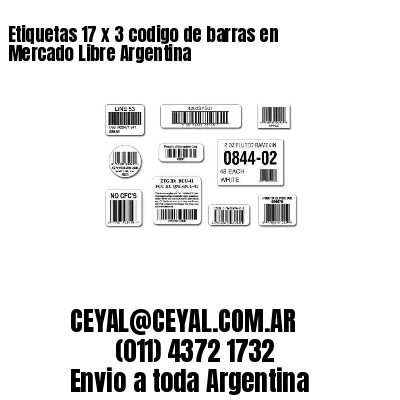 Etiquetas 17 x 3 codigo de barras en Mercado Libre Argentina