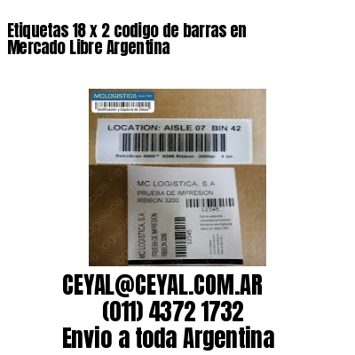 Etiquetas 18 x 2 codigo de barras en Mercado Libre Argentina