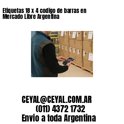 Etiquetas 18 x 4 codigo de barras en Mercado Libre Argentina