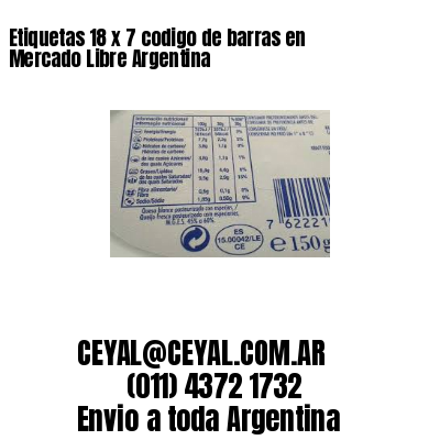 Etiquetas 18 x 7 codigo de barras en Mercado Libre Argentina