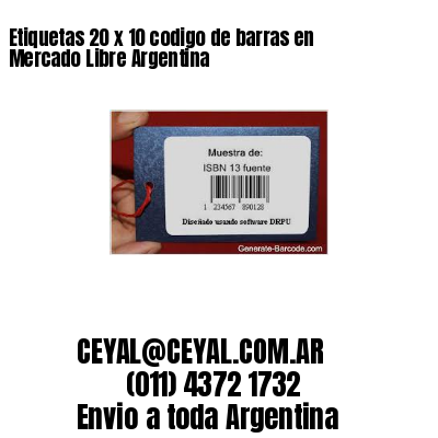 Etiquetas 20 x 10 codigo de barras en Mercado Libre Argentina