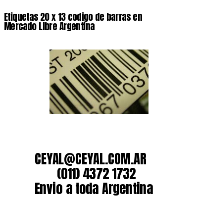 Etiquetas 20 x 13 codigo de barras en Mercado Libre Argentina