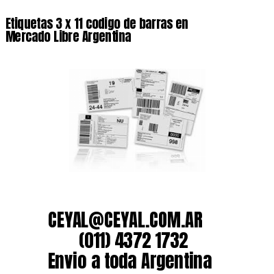 Etiquetas 3 x 11 codigo de barras en Mercado Libre Argentina