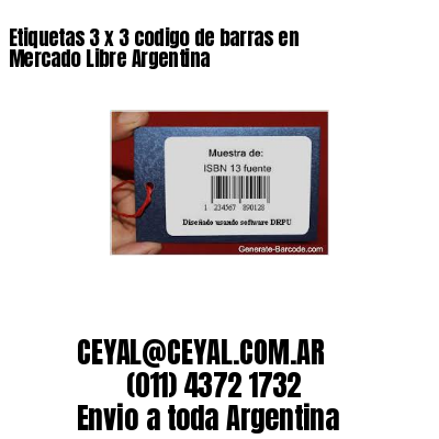 Etiquetas 3 x 3 codigo de barras en Mercado Libre Argentina