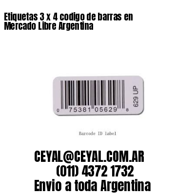 Etiquetas 3 x 4 codigo de barras en Mercado Libre Argentina