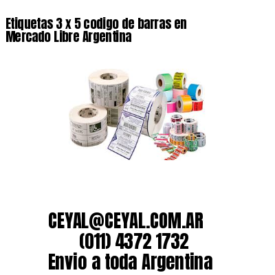 Etiquetas 3 x 5 codigo de barras en Mercado Libre Argentina