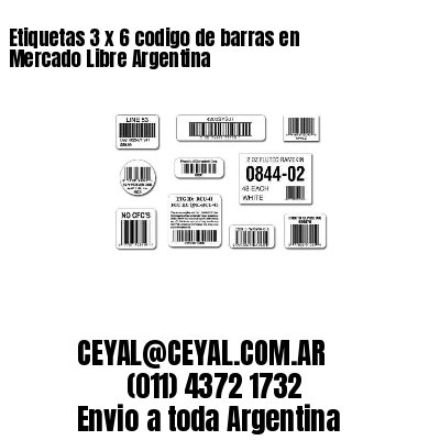 Etiquetas 3 x 6 codigo de barras en Mercado Libre Argentina