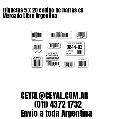 Etiquetas 5 x 20 codigo de barras en Mercado Libre Argentina