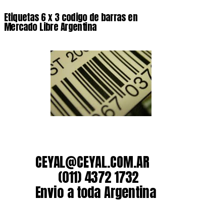 Etiquetas 6 x 3 codigo de barras en Mercado Libre Argentina